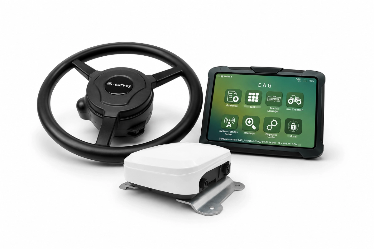 autopilot traktorska navigacija eSurvey, volan, ekran, antena